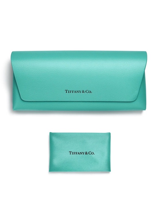 New TIFFANY & CO TF4232 80013C Designer Black Cat-Eye Sunglasses Gold Accents